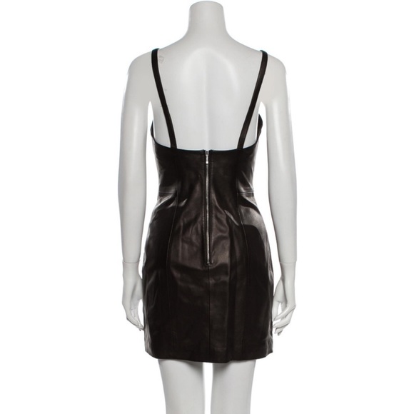 Fleur du mal Bordeaux Lamb Leather Mini Dress - Picture 5 of 13
